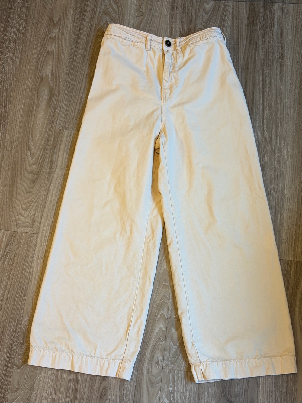 WE THE FREE Free People Barrel Leg Pants Size 30 Bone 100% Cotton